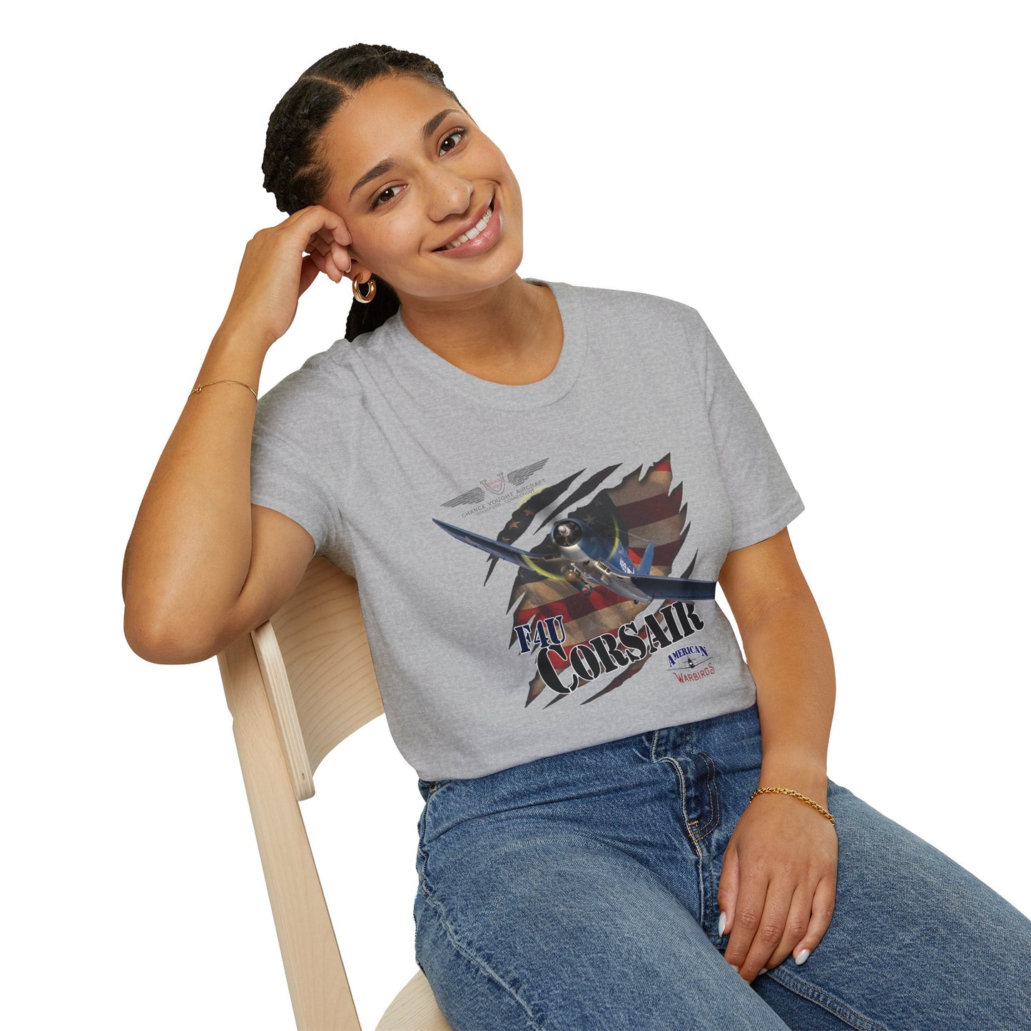 American Warbirds F4U Corsair Unisex Tri-Blend Crew Tee