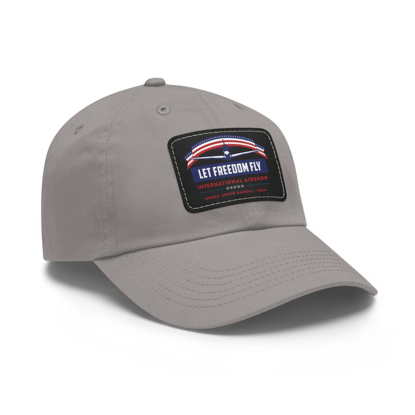 Let Freedom Fly International Airshow Dad Hat with Leather Patch (Rectangle)