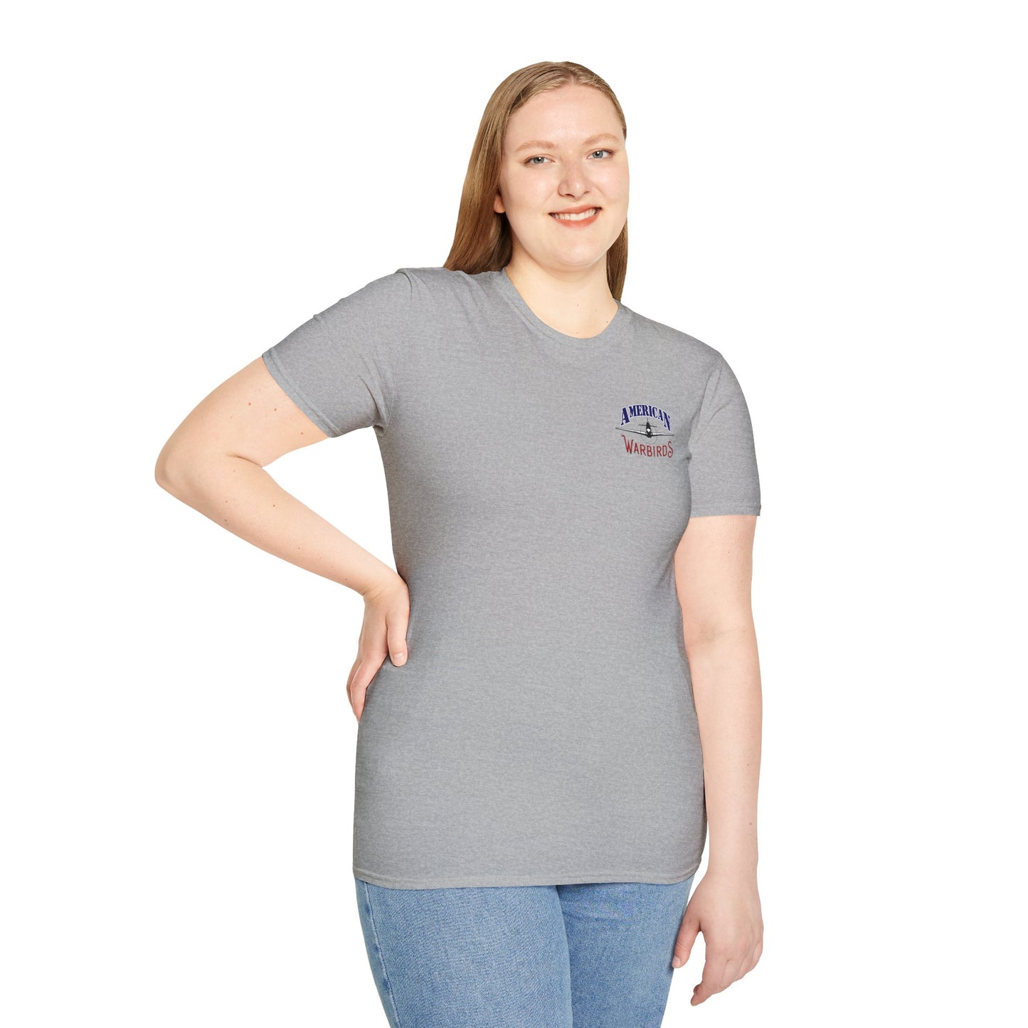 American Warbirds P-40 Warhawk Version 2 T-Shirt Unisex Softstyle T-Shirt