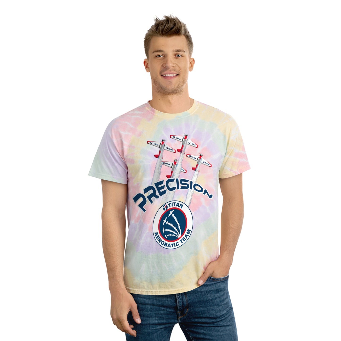 TITAN Aerobatic Team Tie-Dye Tee, Spiral