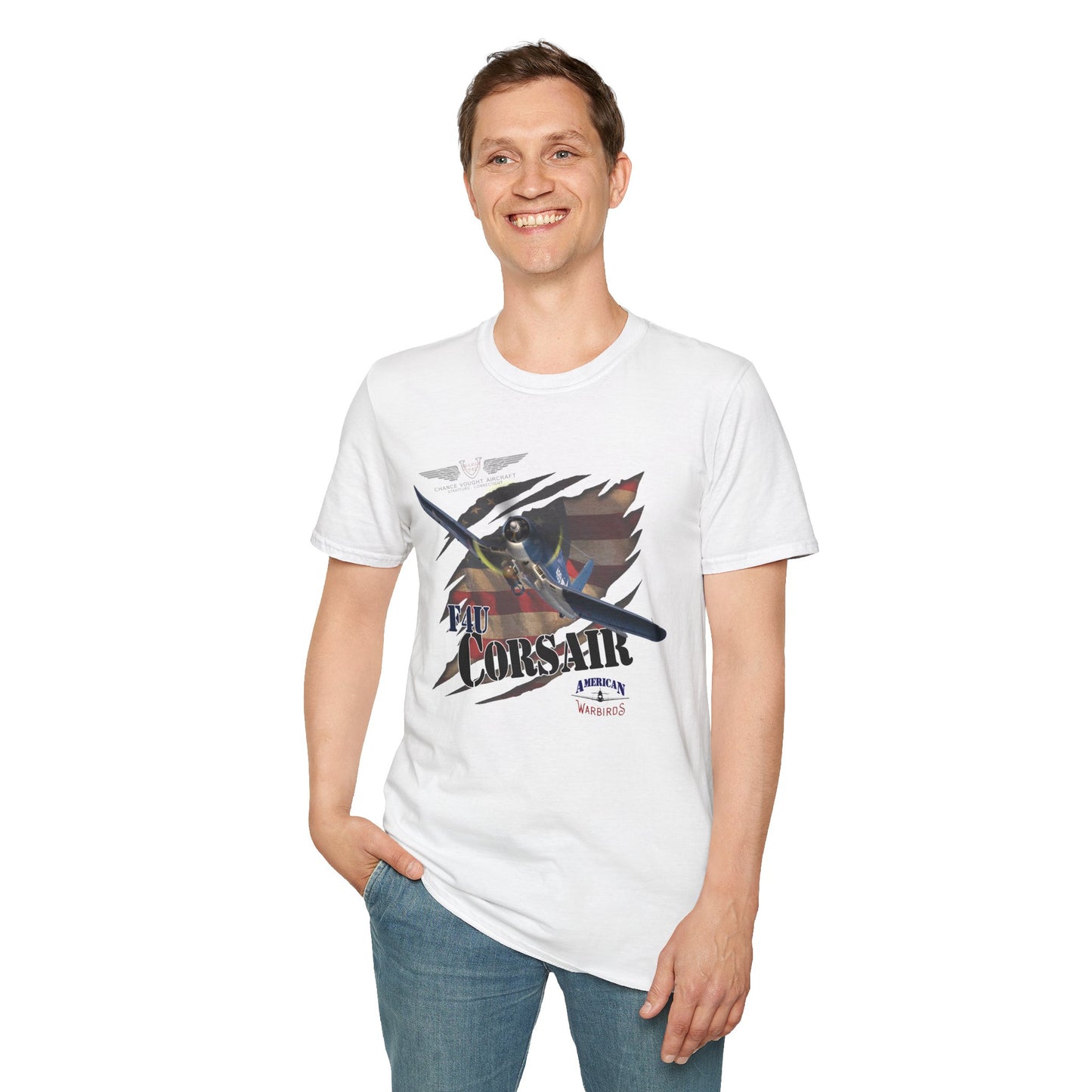 American Warbirds F4U Corsair Unisex Tri-Blend Crew Tee