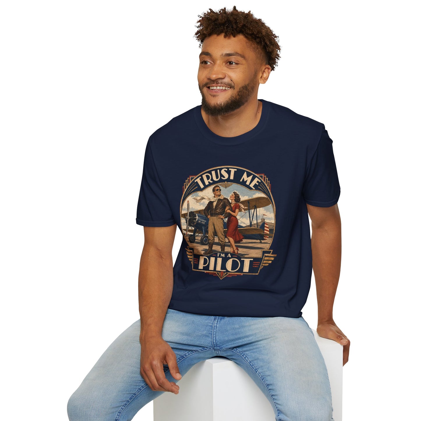Pilot T-Shirt — Vintage “Trust Me, Pilot” Aviation Graphic Tee