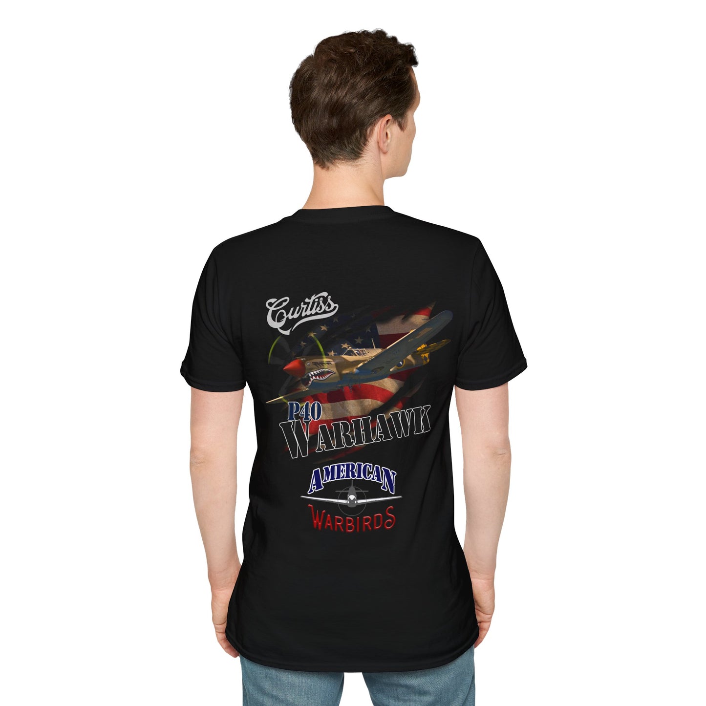 American Warbirds P-40 Warhawk T-Shirt Unisex Softstyle T-Shirt
