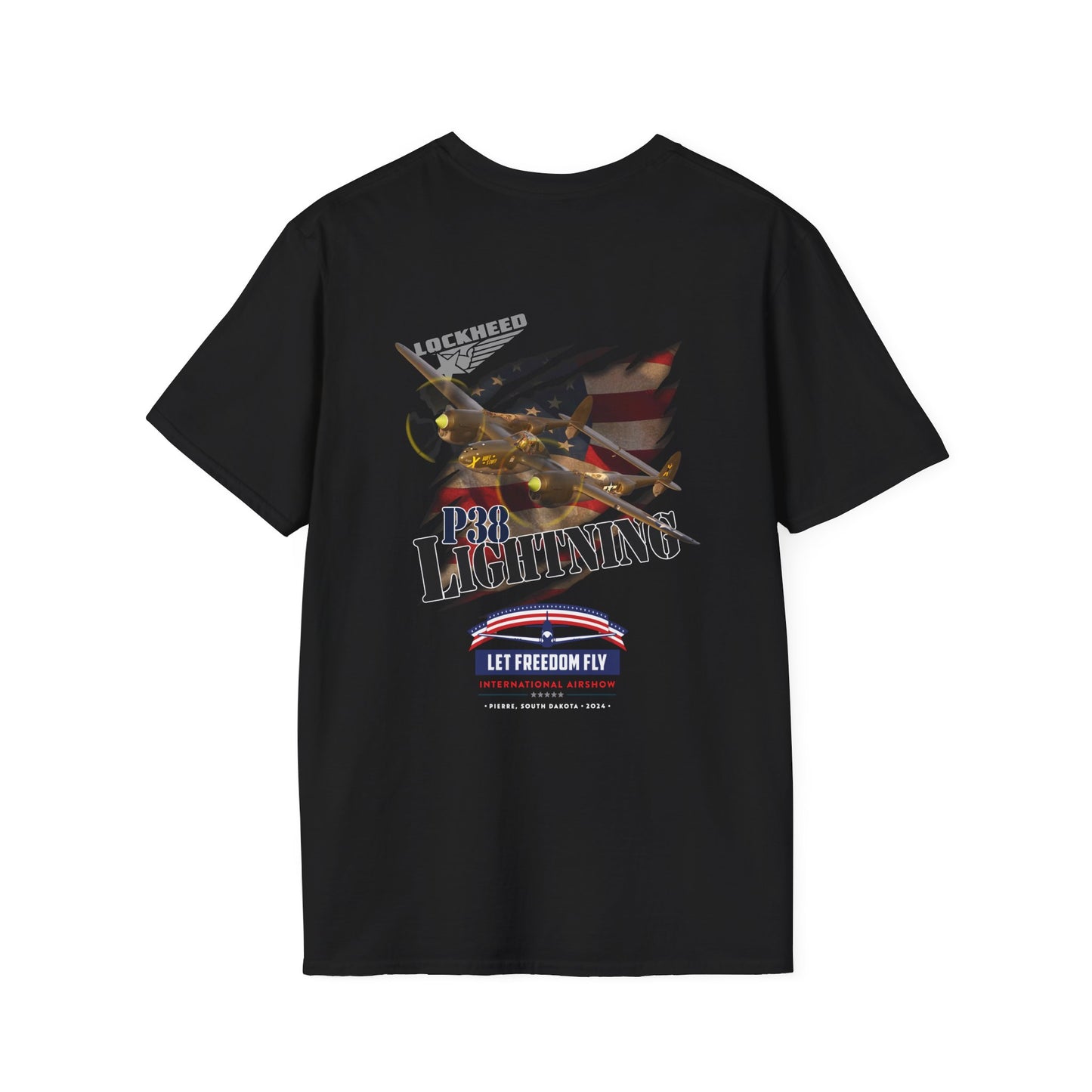 Let Freedom Fly International Airshow P38 Lightning Unisex Tri-Blend Crew Tee