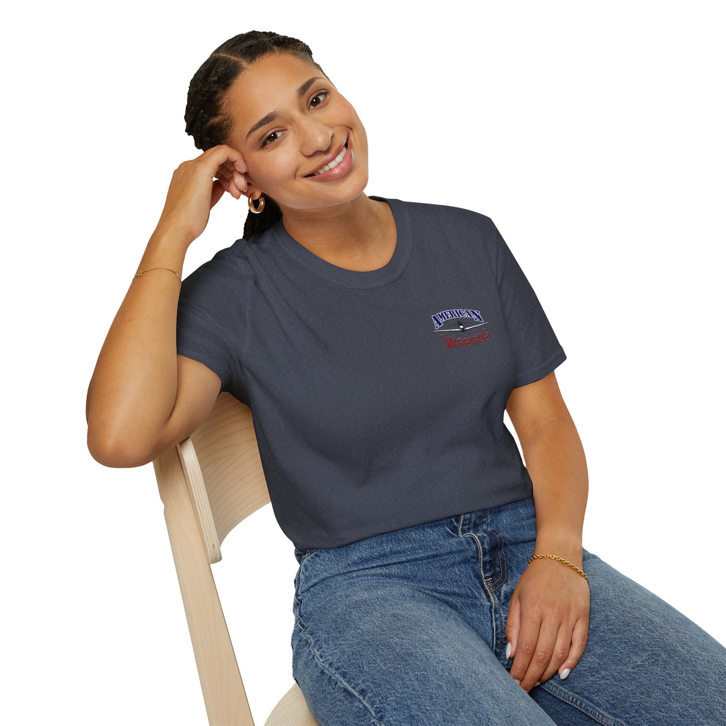 American Warbirds P-40 Warhawk Version 2 T-Shirt Unisex Softstyle T-Shirt