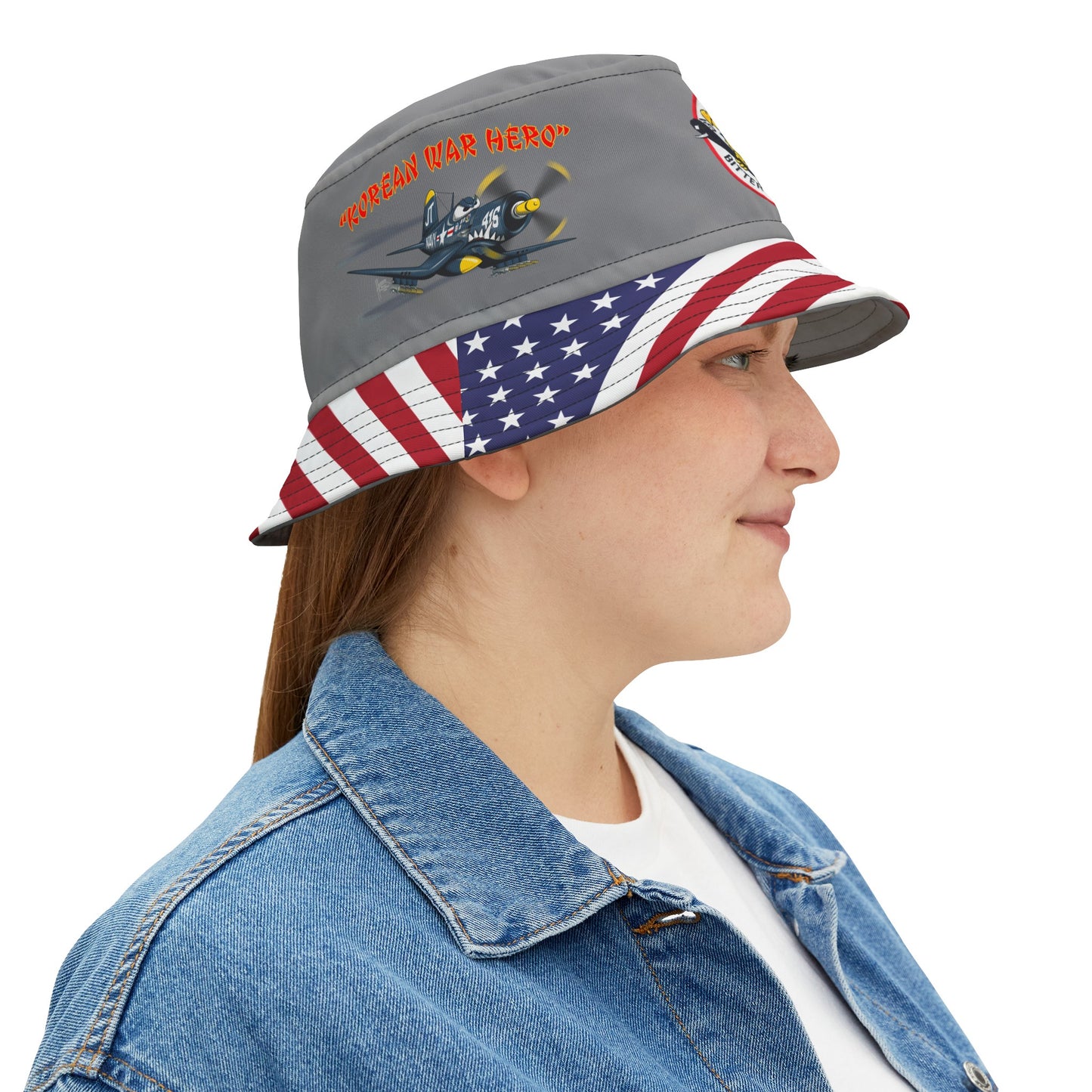 Korean War Hero F4U Corsair Bucket Hat (AOP)