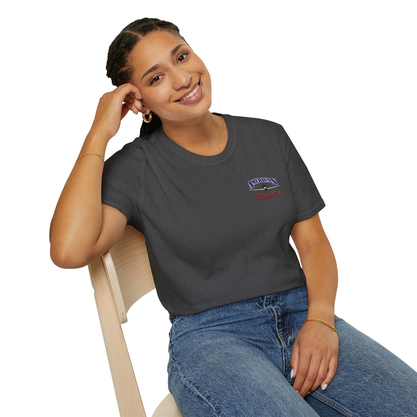American Warbirds P-40 Warhawk Version 2 T-Shirt Unisex Softstyle T-Shirt