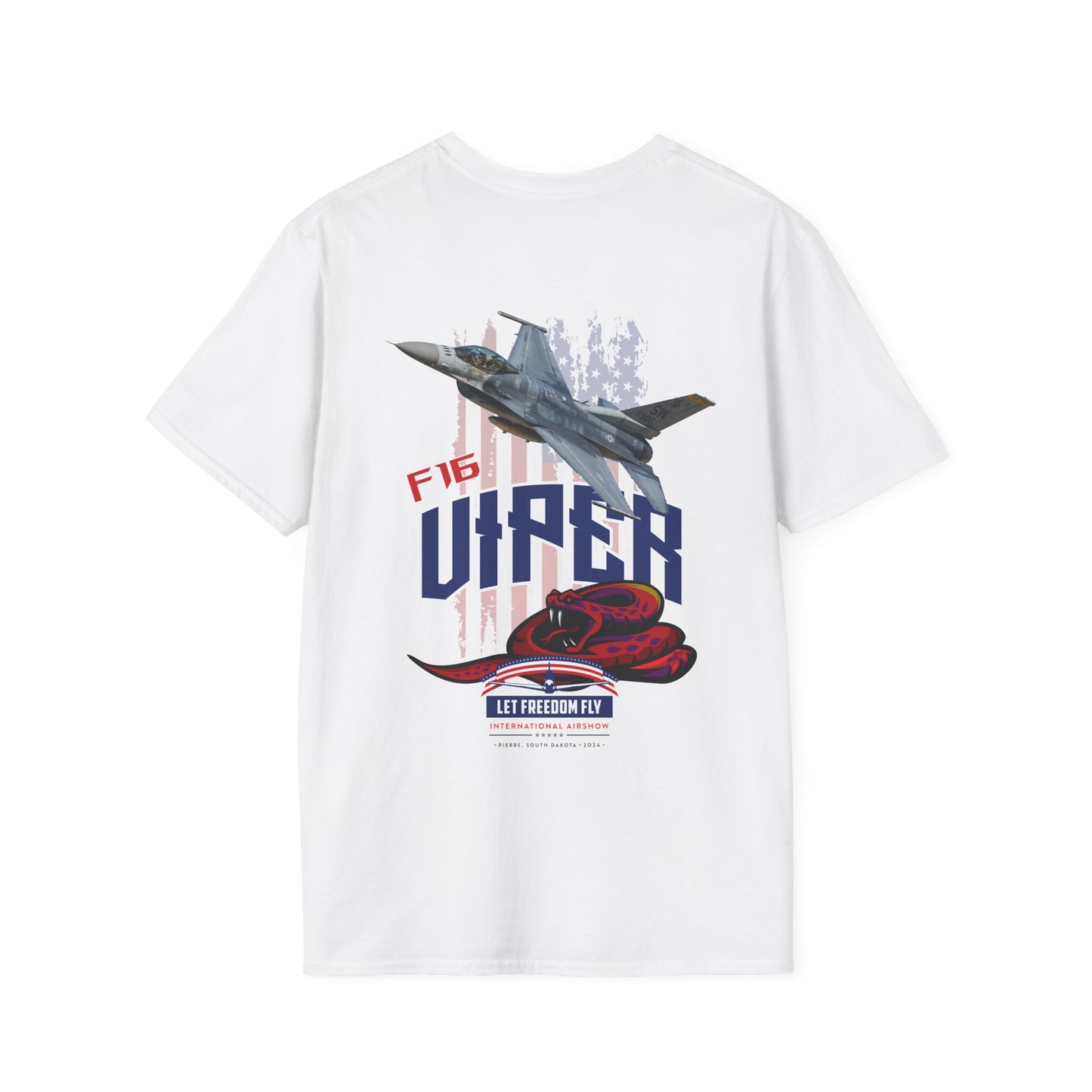 Let Freedom Fly F16 Viper T-Shirt Unisex Softstyle T-Shirt