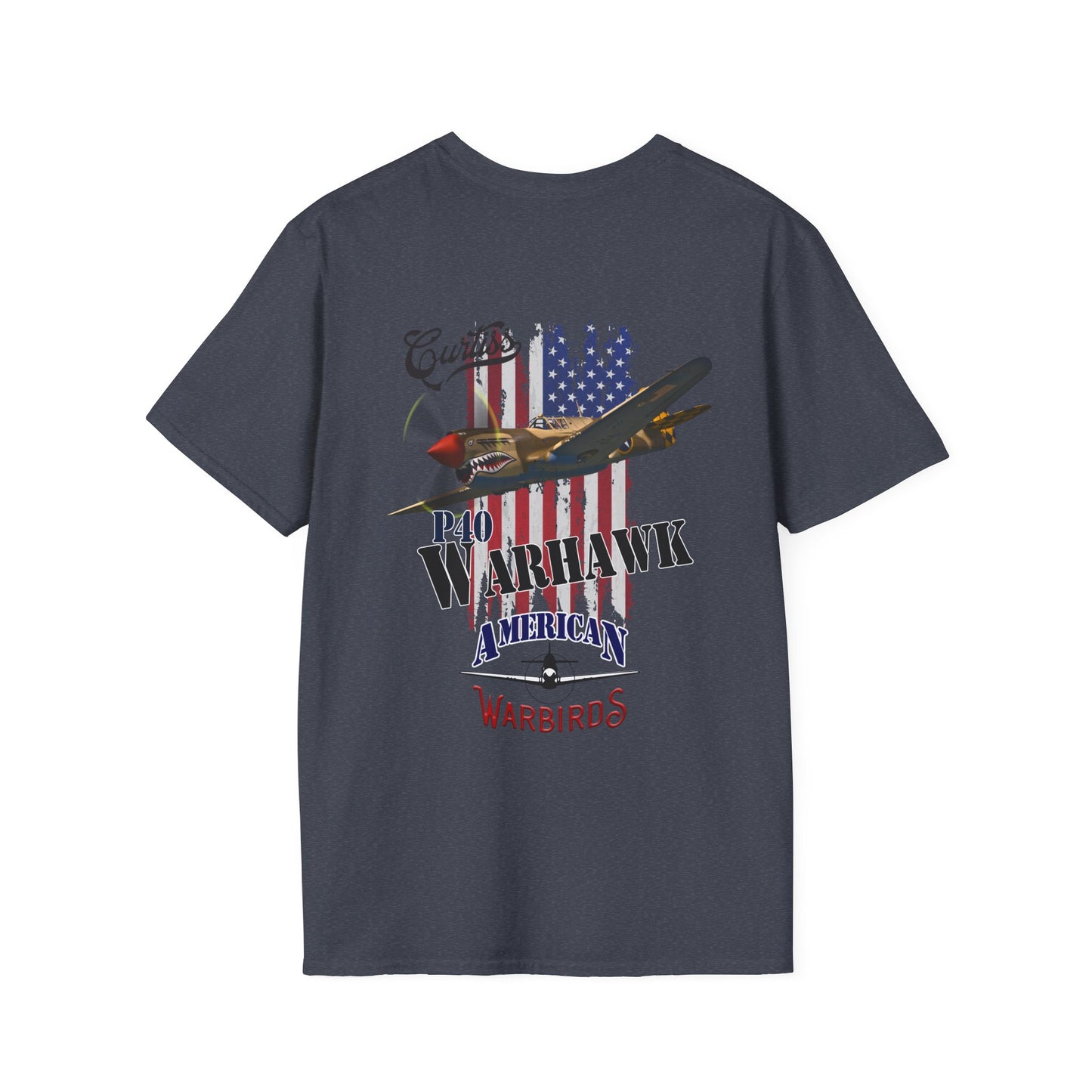 American Warbirds P-40 Warhawk Version 2 T-Shirt Unisex Softstyle T-Shirt