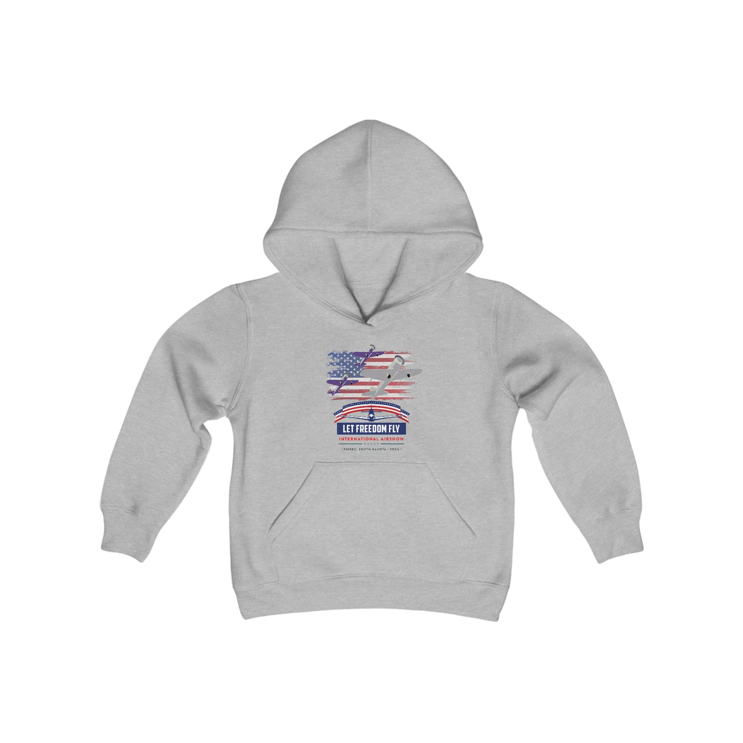 Let Freedom Fly International Airshow Youth Heavy Blend Hooded Sweatshirt