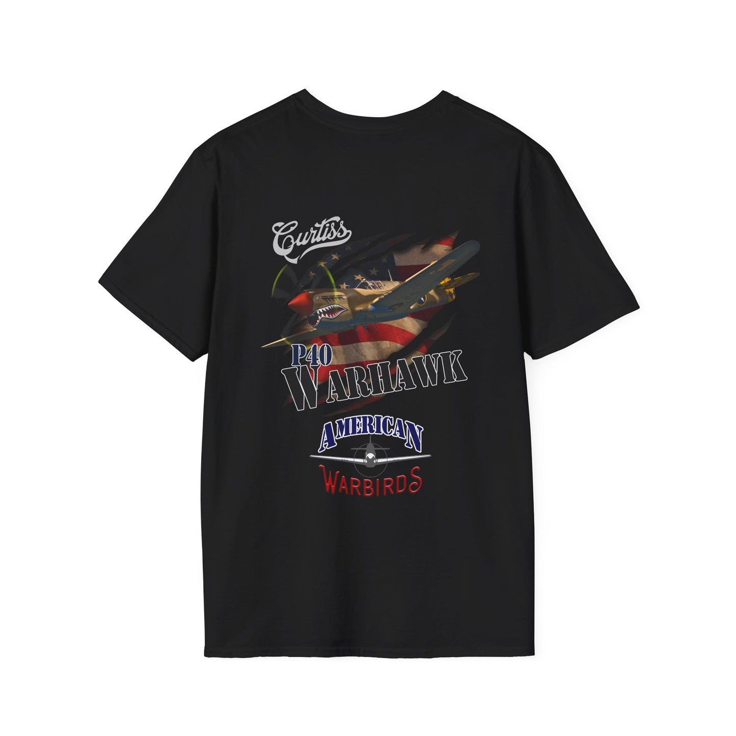 American Warbirds P-40 Warhawk T-Shirt Unisex Softstyle T-Shirt