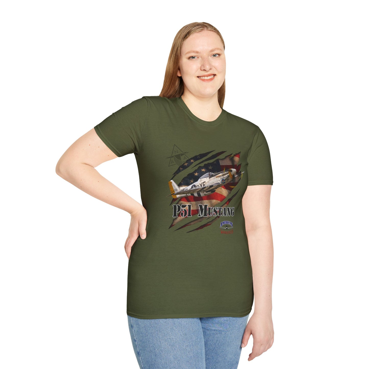 American Warbirds P51 Mustang Unisex Tri-Blend Crew Tee