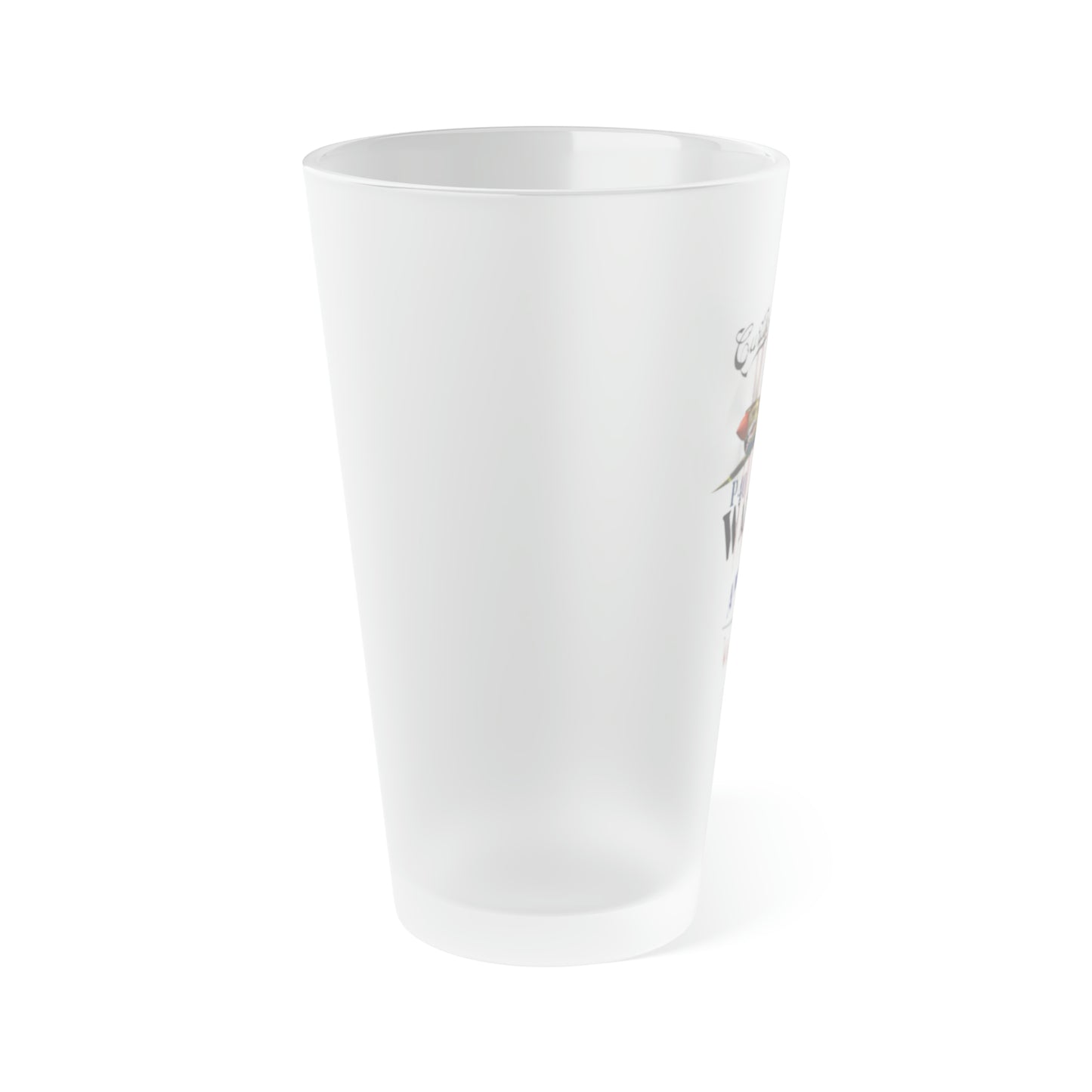 American Warbirds P-40 Warhawk Frosted Pint Glass, 16oz