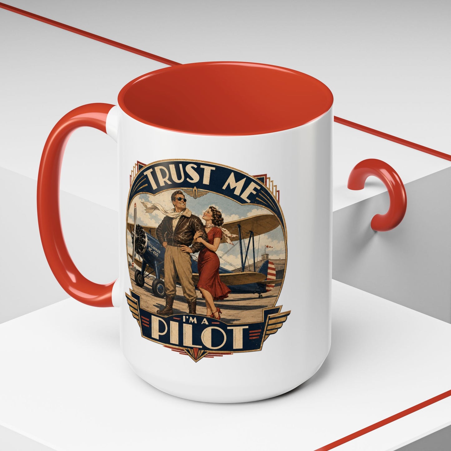 "Trust Me, I'm A Pilot" Coffee Mug — Aviation Humor 11/15oz