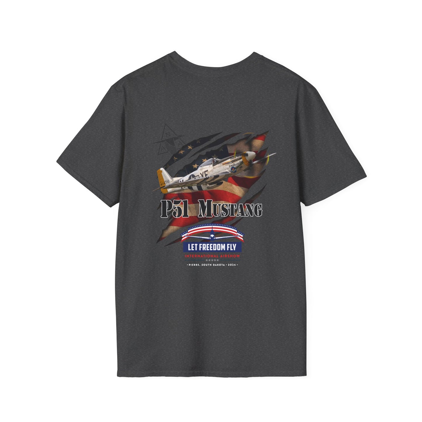 Let Freedom Fly International Airshow - P51 Mustang Unisex Tri-Blend Crew Tee