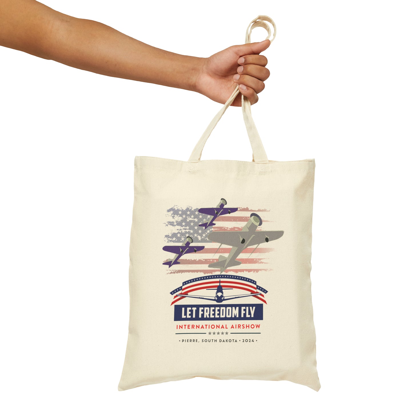 Let Freedom Fly International Airshow Cotton Canvas Tote Bag