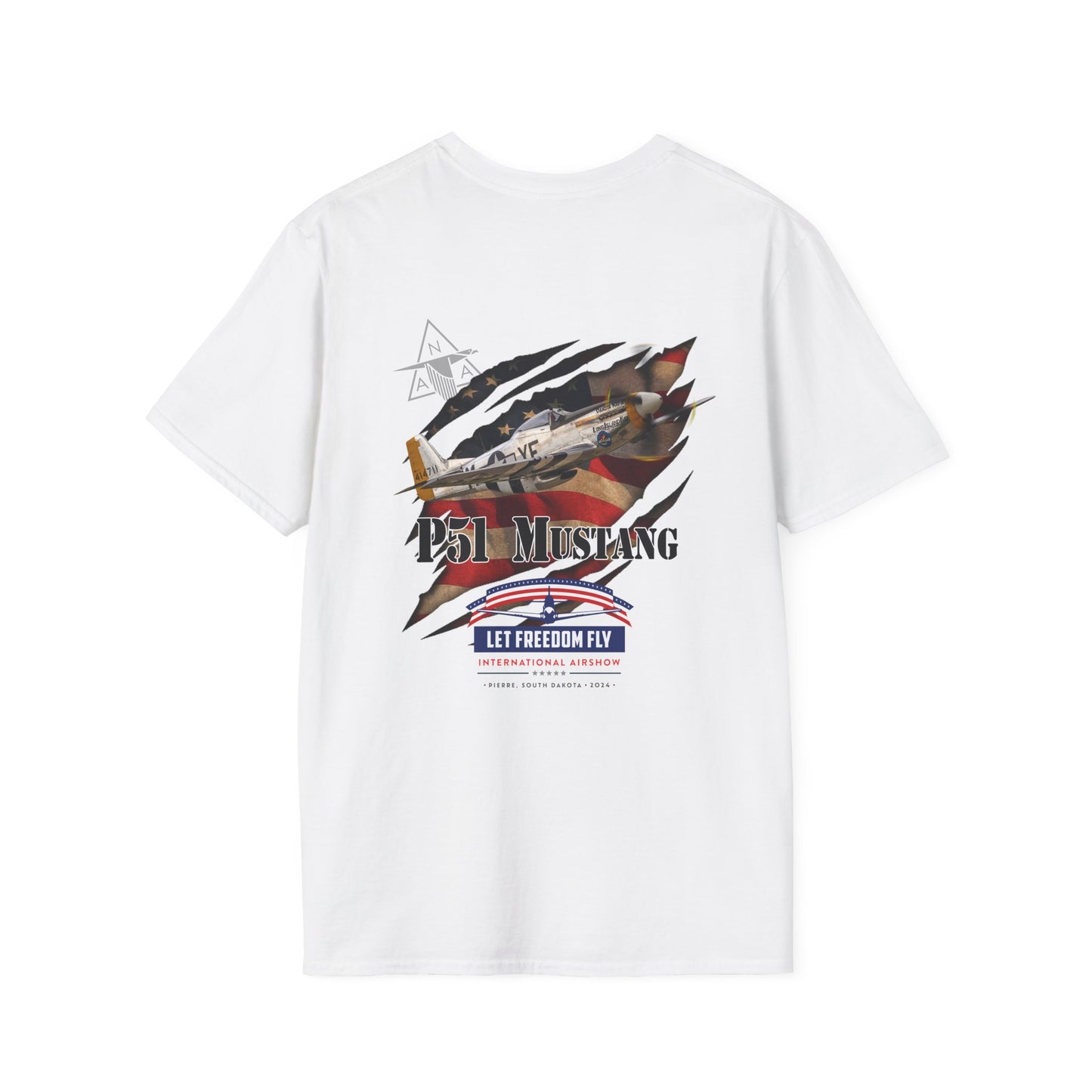 Let Freedom Fly International Airshow - P51 Mustang Unisex Tri-Blend Crew Tee