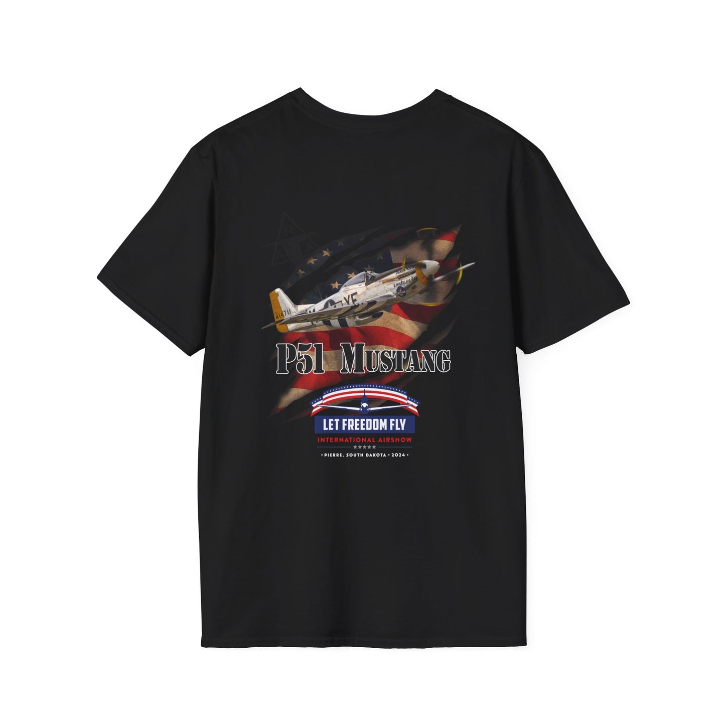 Let Freedom Fly International Airshow - P51 Mustang Unisex Tri-Blend Crew Tee