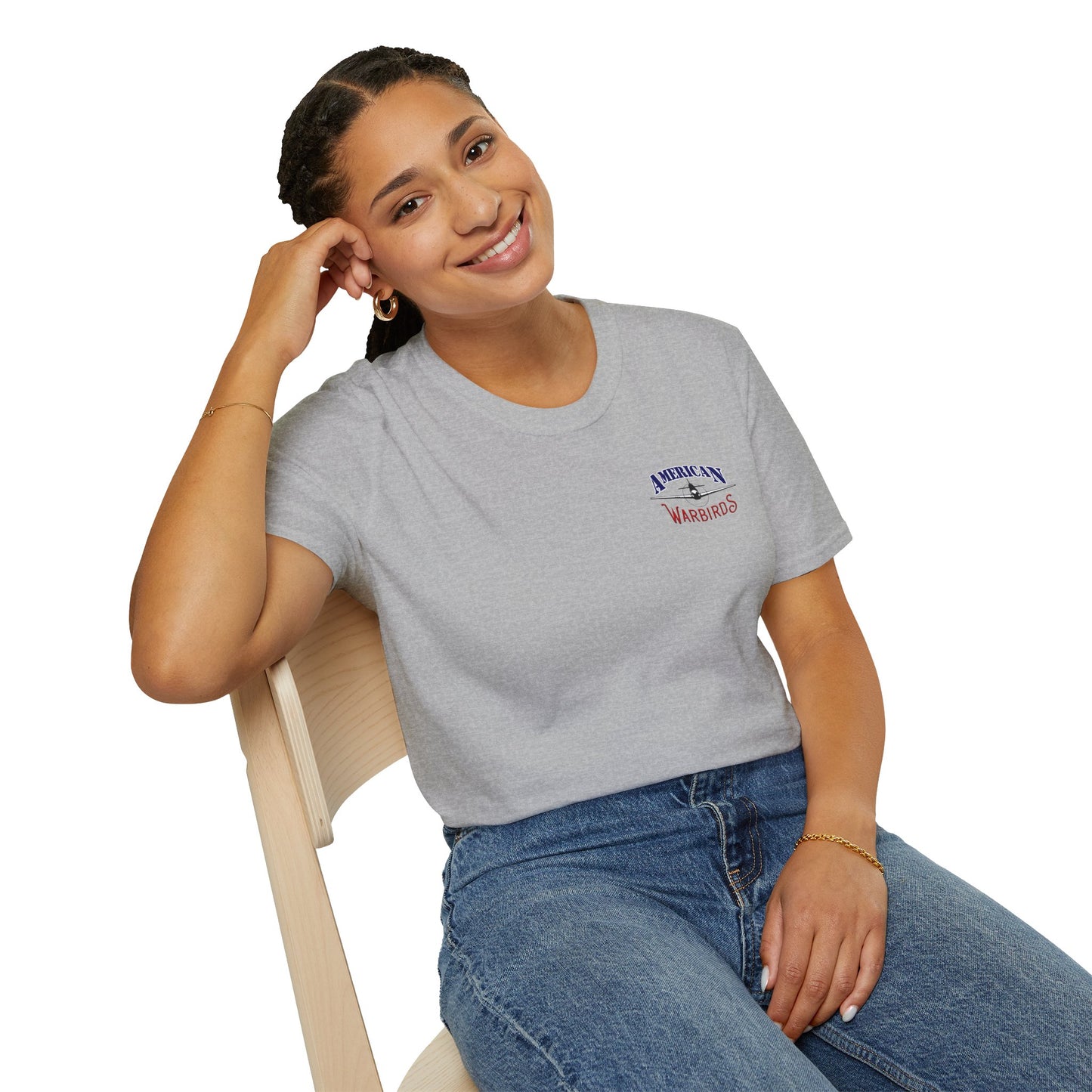 American Warbirds P-40 Warhawk Version 2 T-Shirt Unisex Softstyle T-Shirt