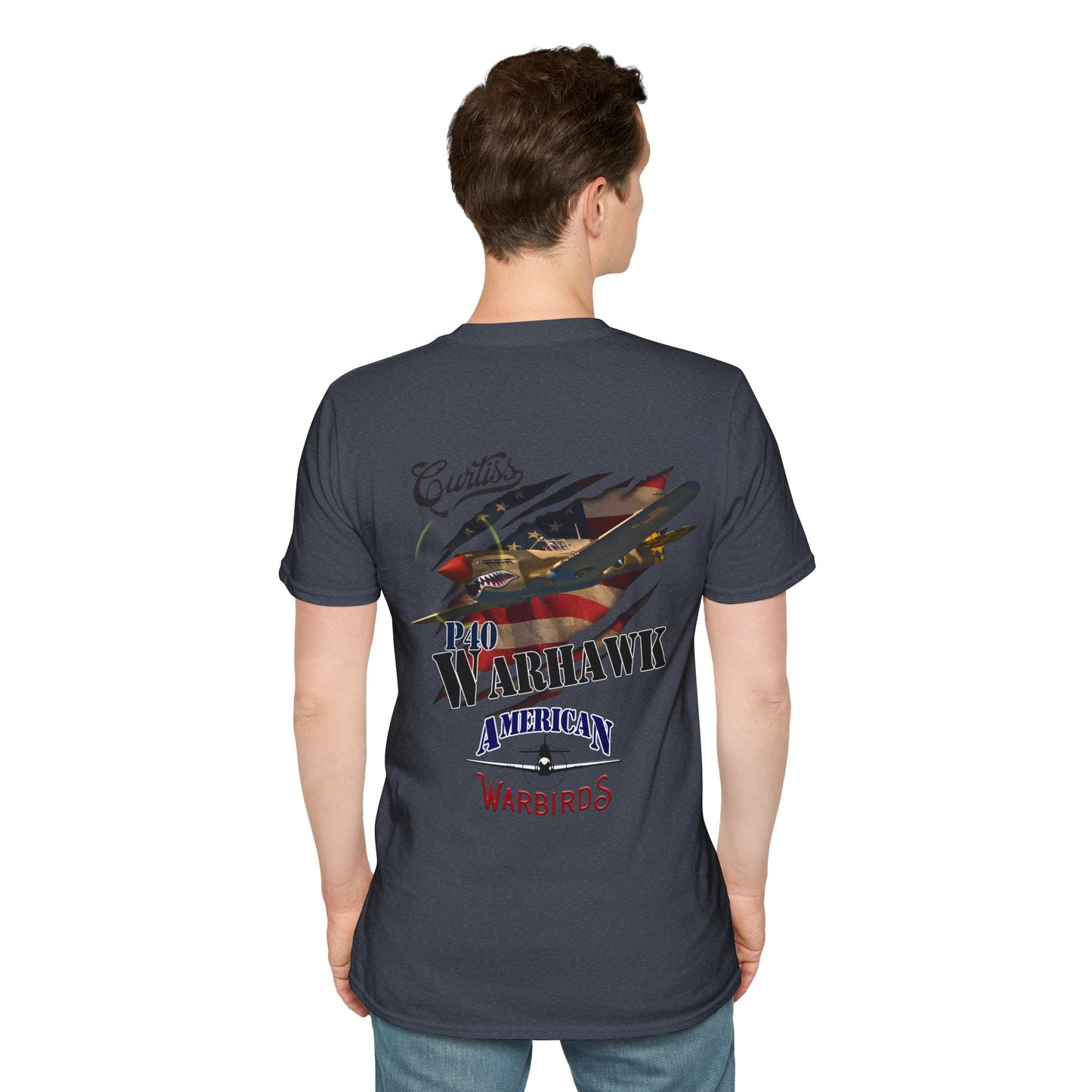 American Warbirds P-40 Warhawk T-Shirt Unisex Softstyle T-Shirt
