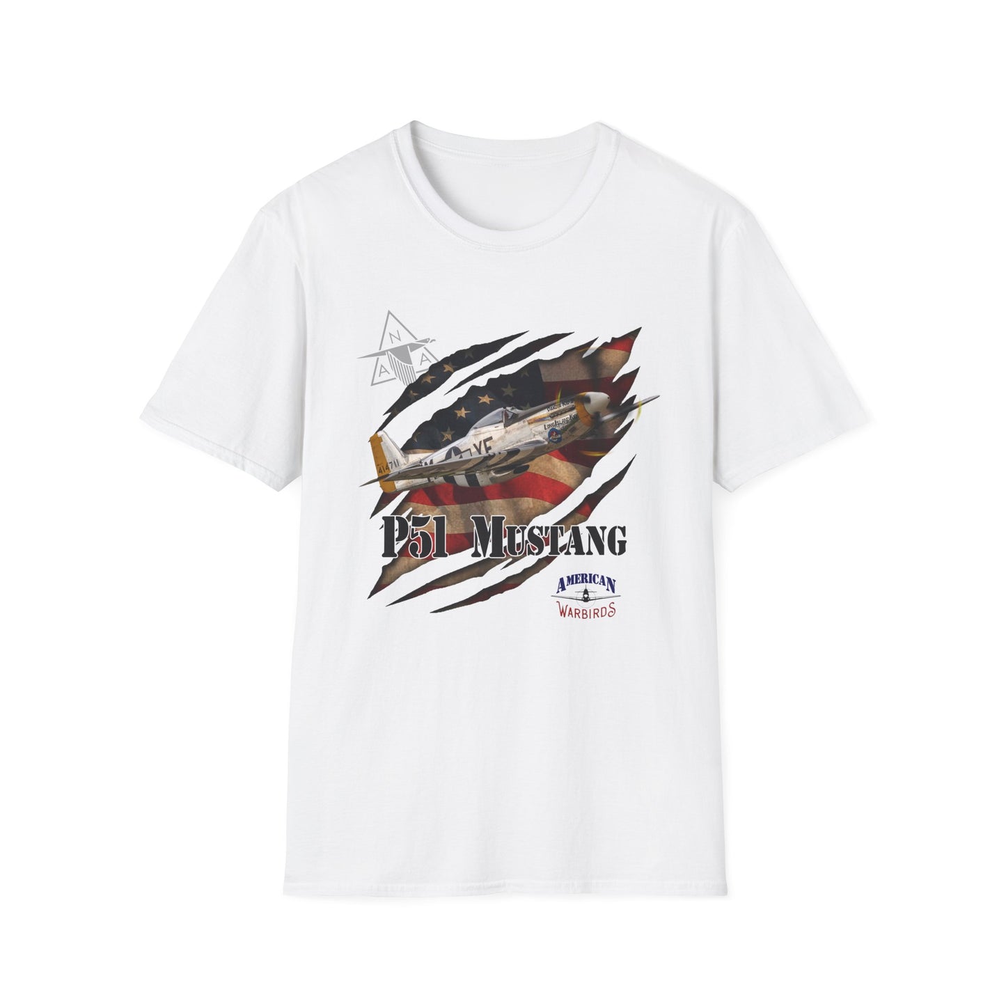 American Warbirds P51 Mustang Unisex Tri-Blend Crew Tee