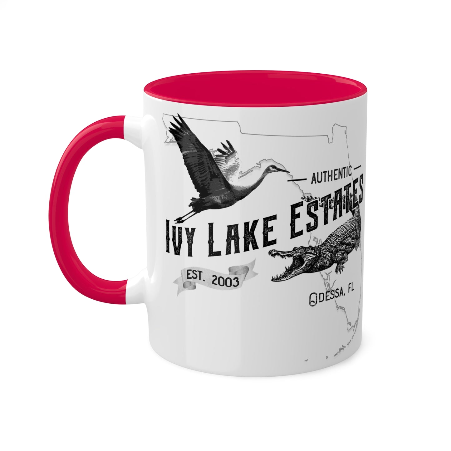 Ivy Lake Estates Resident Colorful Mugs, 11oz