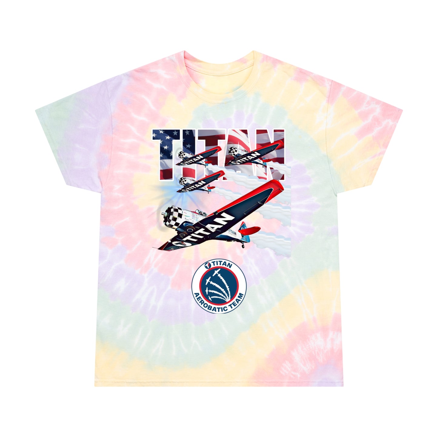 TITAN Aerobatic Team Design 2 Tie-Dye Tee, Spiral