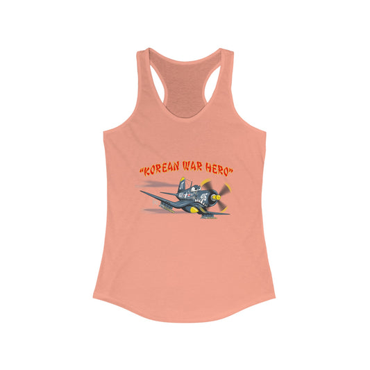 Korean War Her F4U Corsair Women's Ideal Racerback Tank