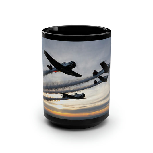 TITAN Team at Sunset Big Black Mug, 15oz