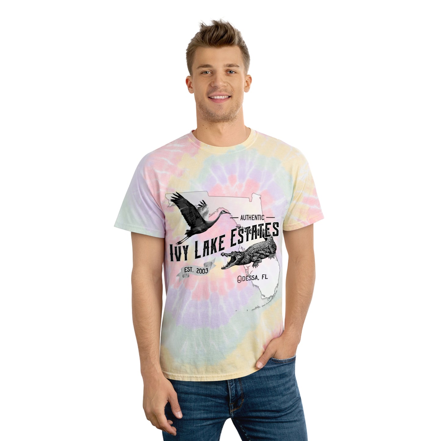 Ivy Lake Estates Resident Tie-Dye Tee, Spiral