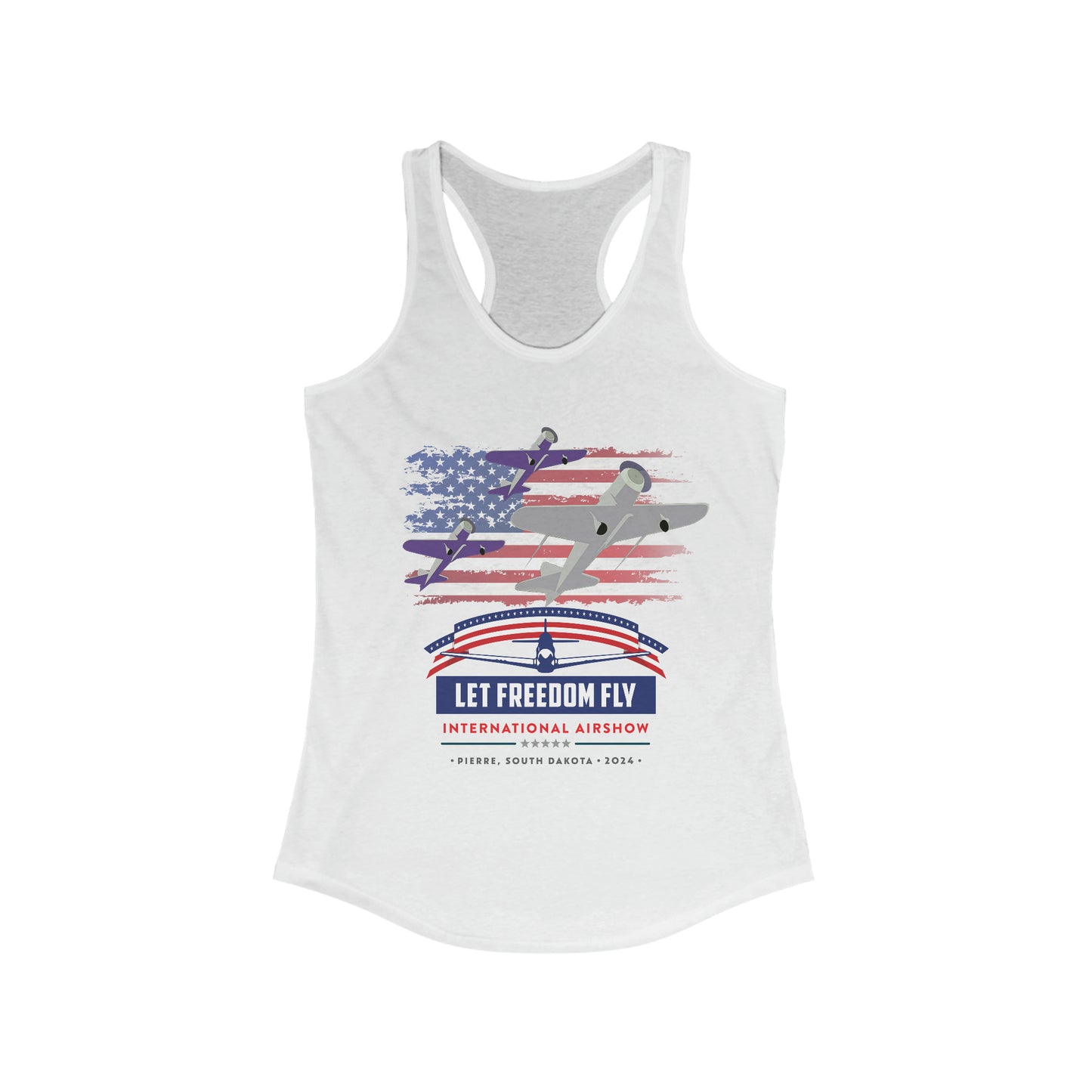 Let Freedom Fly International Airshow Women's Ideal Racerback Tank
