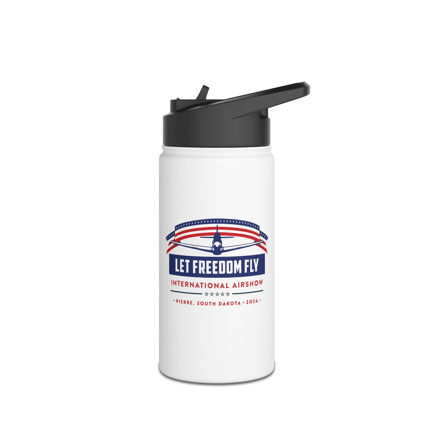 Let Freedom Fly Stainless Steel Water Bottle, Standard Lid