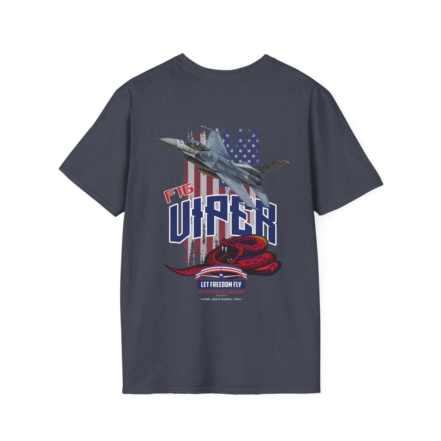 Let Freedom Fly F16 Viper T-Shirt Unisex Softstyle T-Shirt