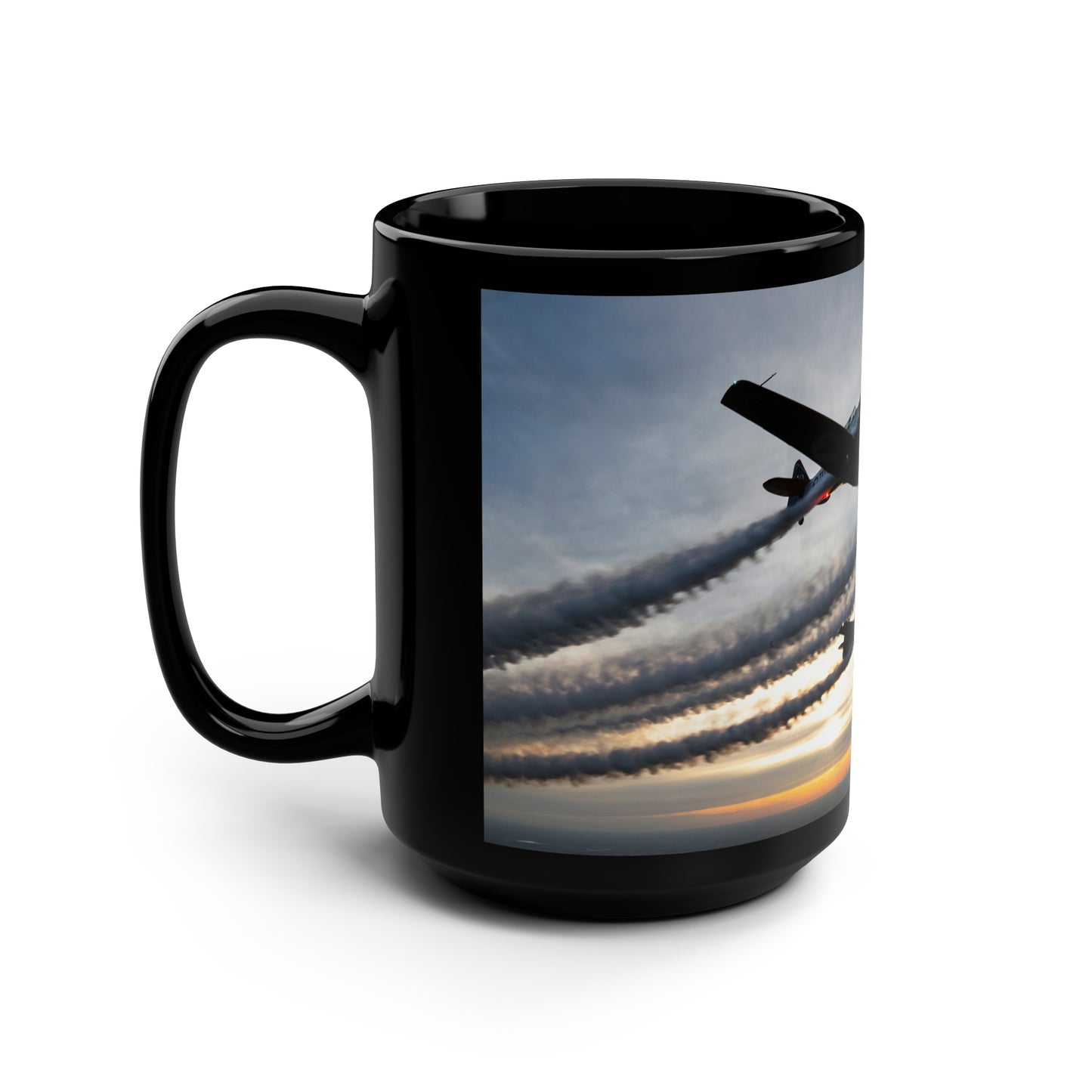 TITAN Team at Sunset Big Black Mug, 15oz