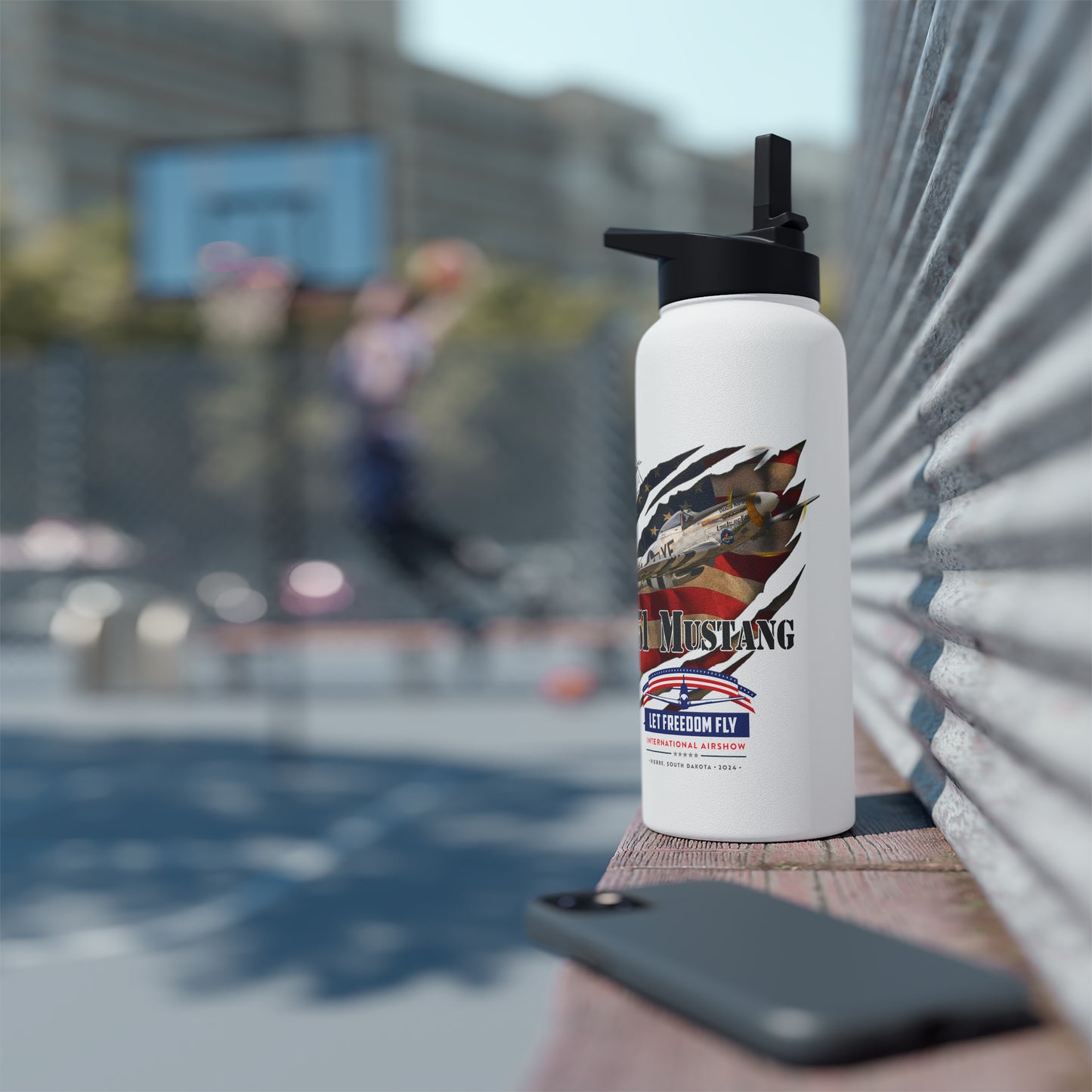 Let Freedom Fly Stainless Steel Water Bottle, Standard Lid