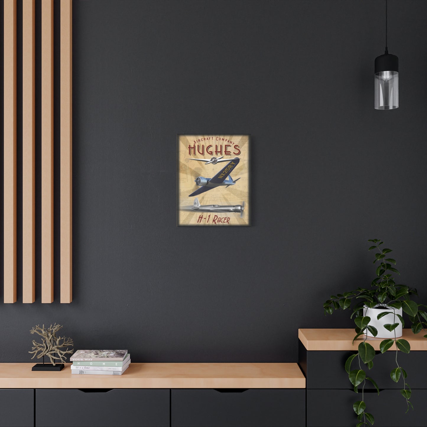 Vintage Aircraft Canvas Print, Retro Aviation Wall Art, Hughes H-1 Racer Decor, Gift for Pilots, Airplane Enthusiasts, Home Decor