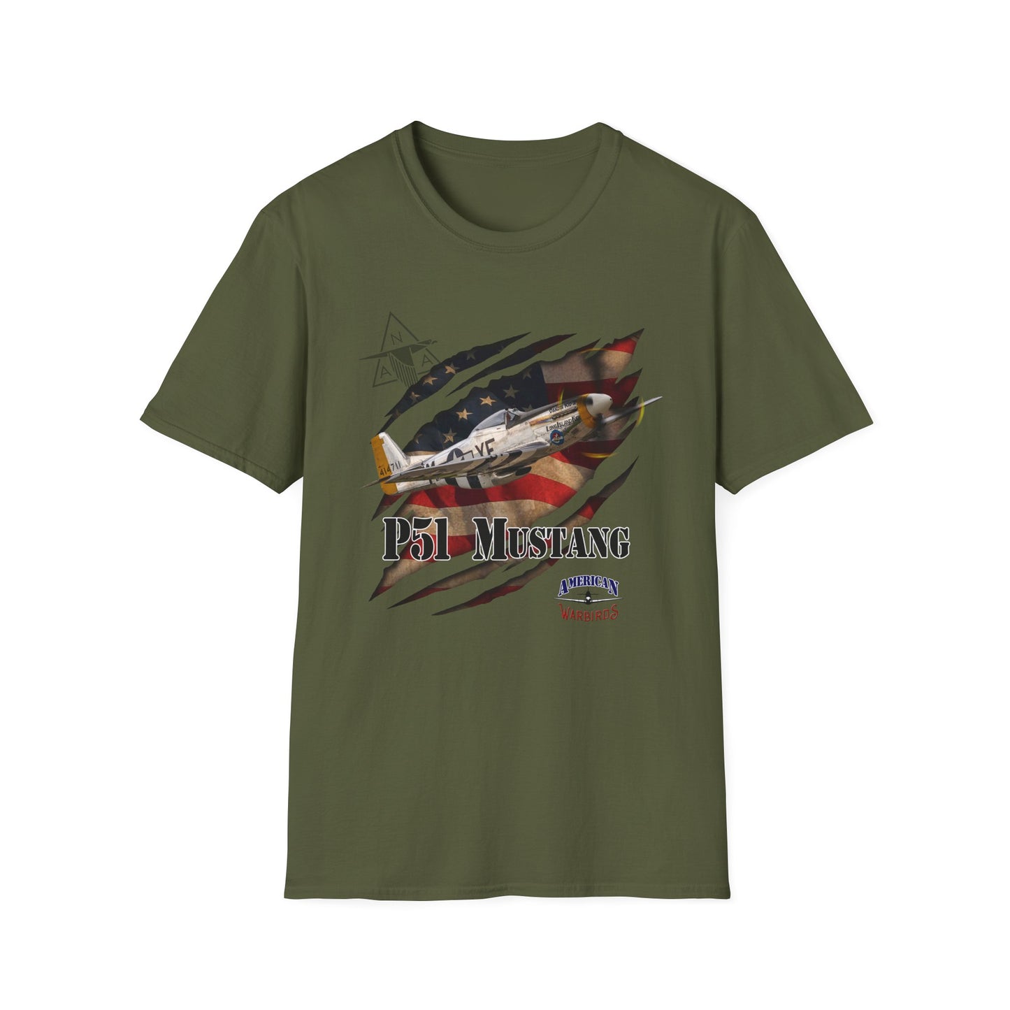 American Warbirds P51 Mustang Unisex Tri-Blend Crew Tee