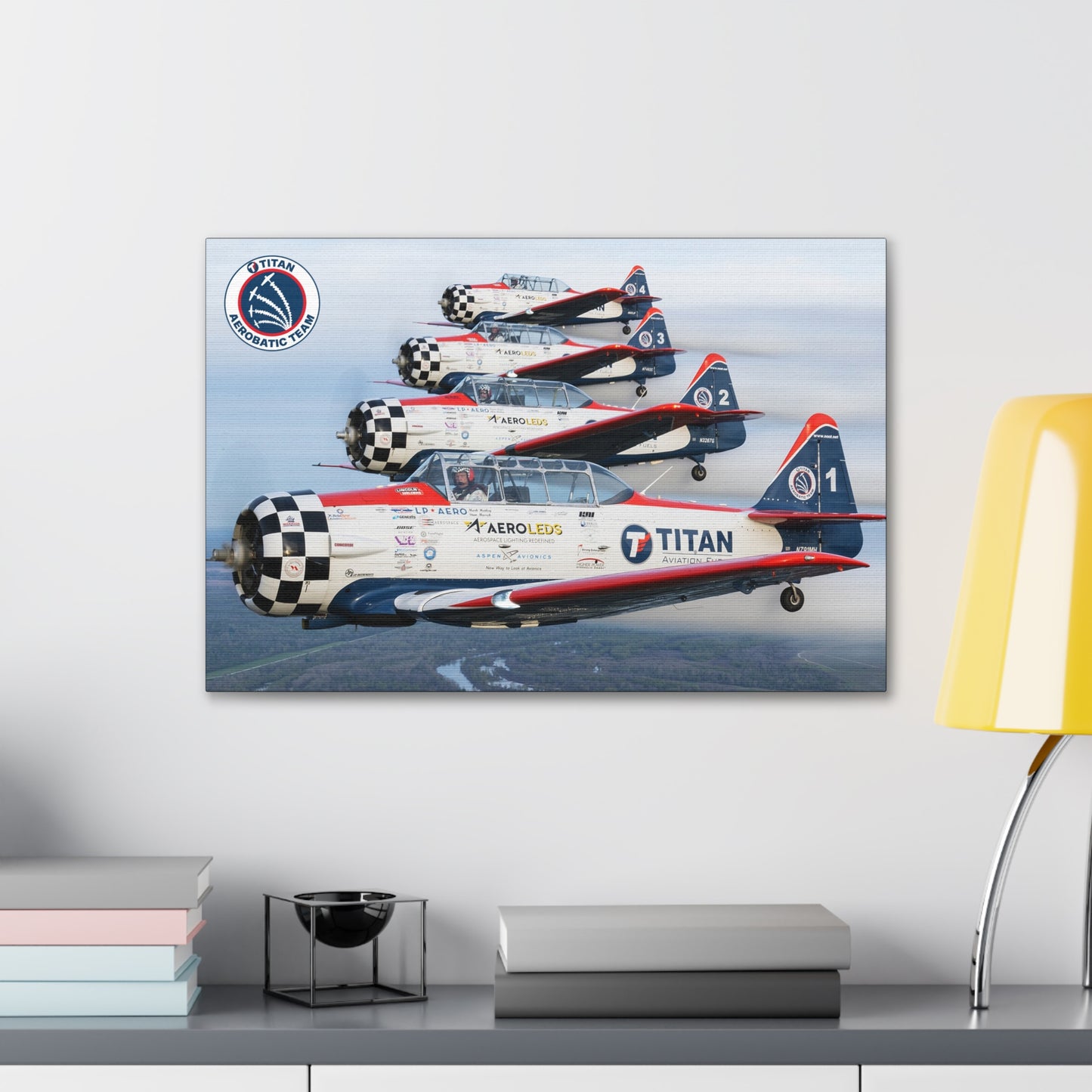 TITAN Aerobatic Team Echelon Flight Canvas Gallery Wrap