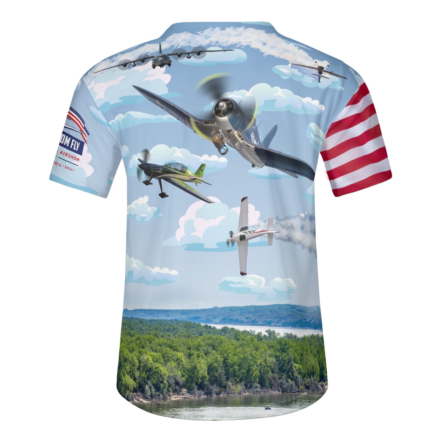 Let Freedom Fly Mens Short Sleeve Baseball Jersey