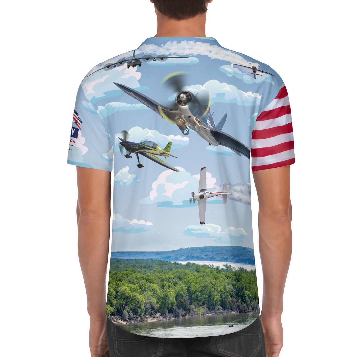 Let Freedom Fly Mens Short Sleeve Baseball Jersey