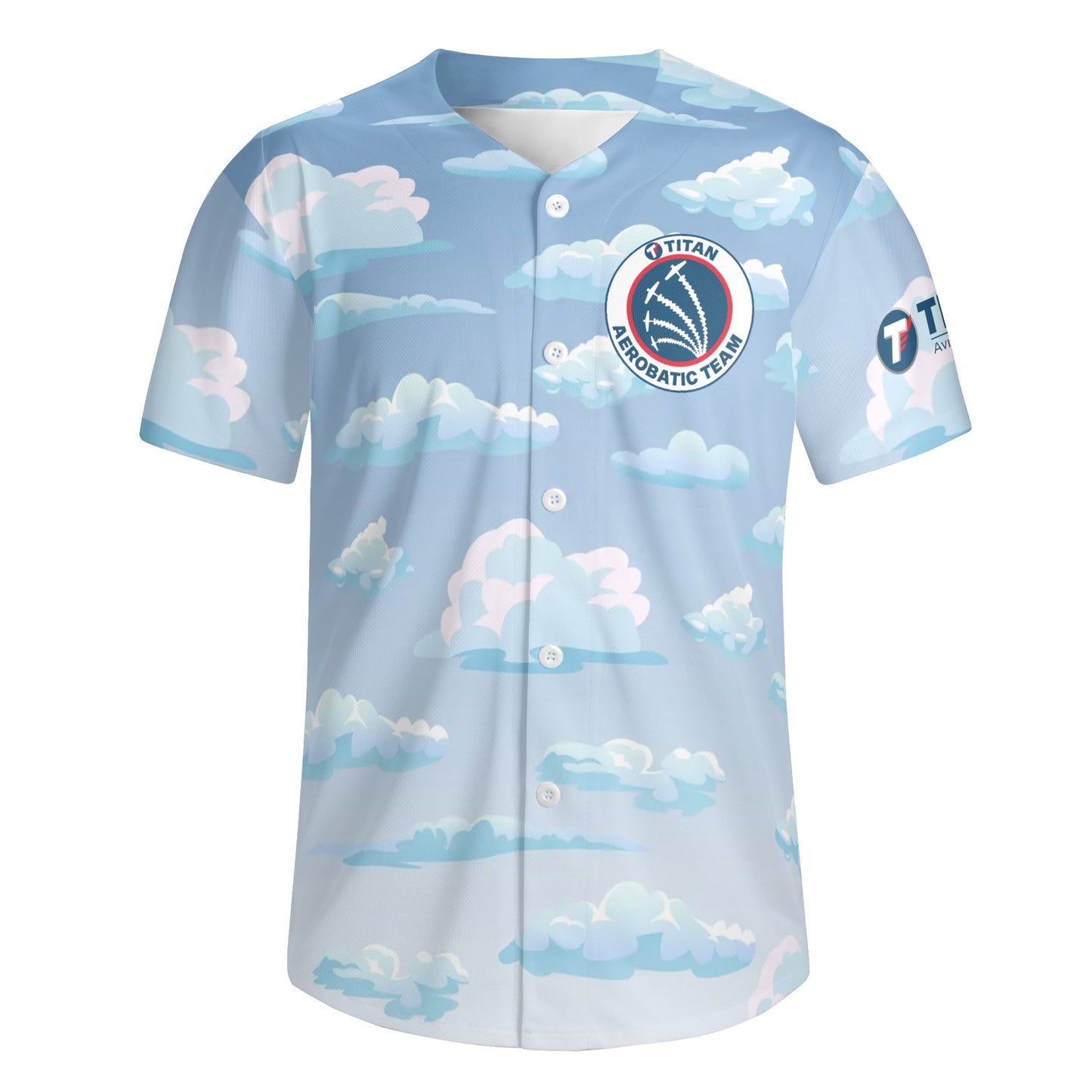 TITAN AEROBATIC TEAM Mens Short Sleeve Baseball Jersey