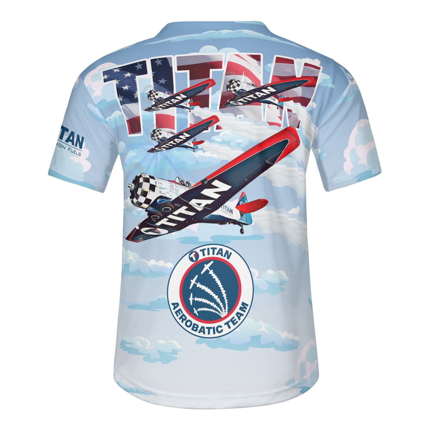TITAN AEROBATIC TEAM Mens Short Sleeve Baseball Jersey