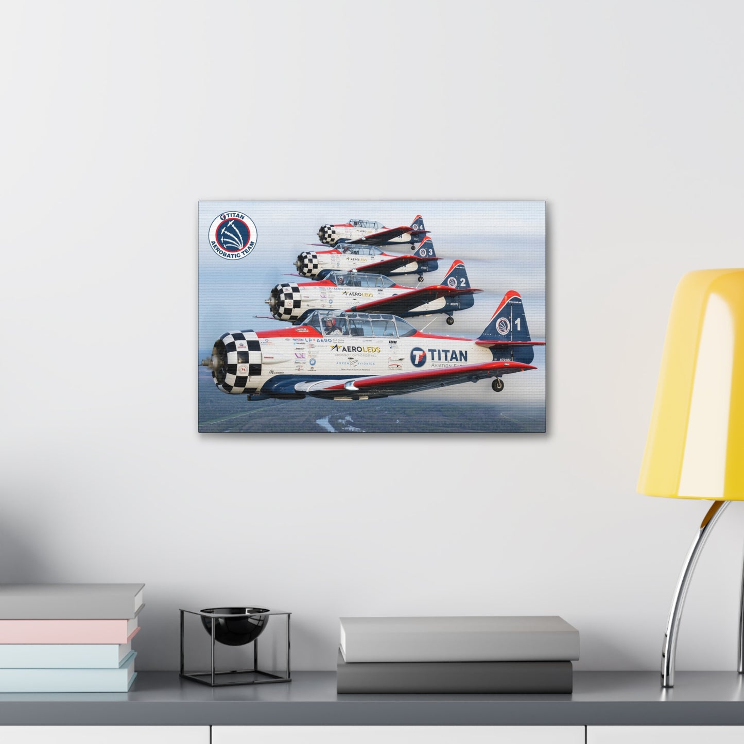 TITAN Aerobatic Team Echelon Flight Canvas Gallery Wrap