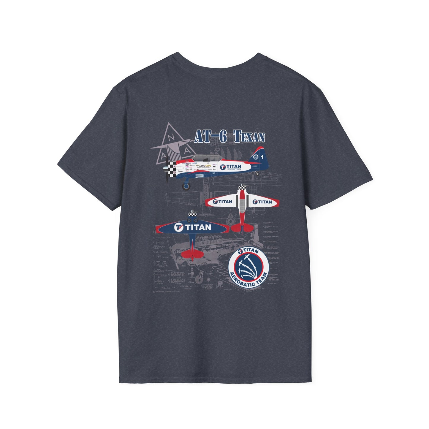 TITAN Aerobatic Team T6 Diagram T-Shirt Unisex Softstyle T-Shirt