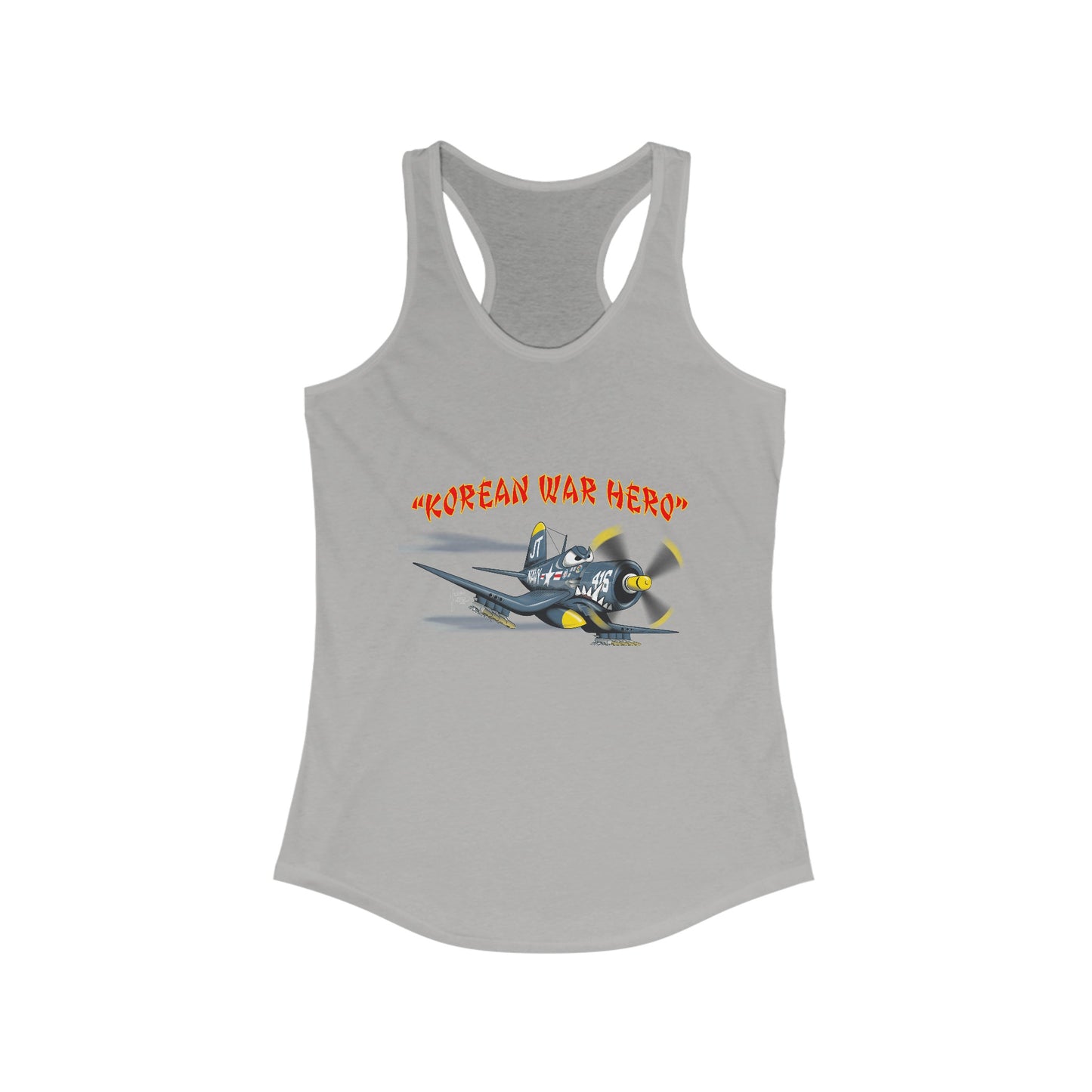 Korean War Her F4U Corsair Women's Ideal Racerback Tank