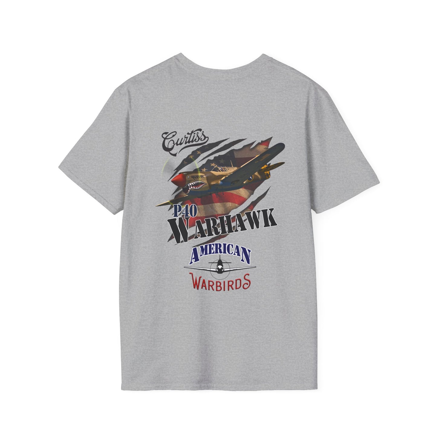 American Warbirds P-40 Warhawk T-Shirt Unisex Softstyle T-Shirt