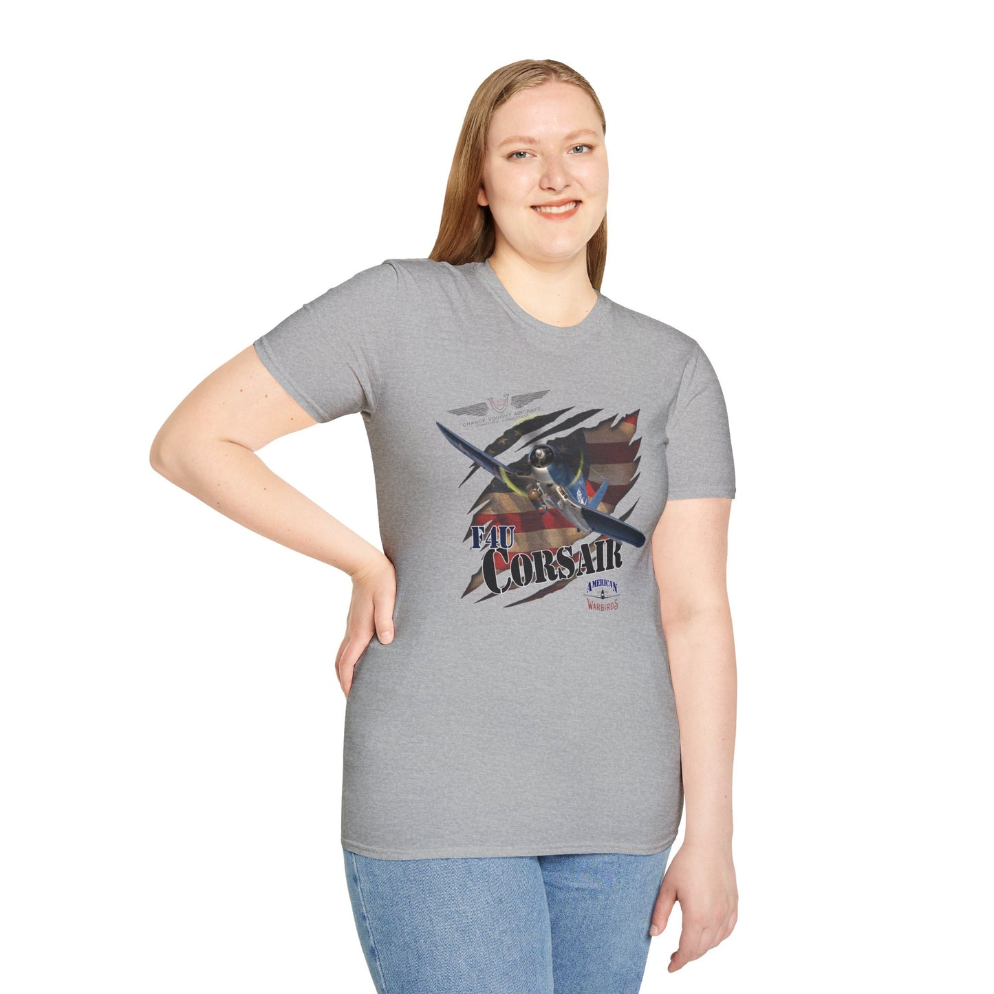 American Warbirds F4U Corsair Unisex Tri-Blend Crew Tee