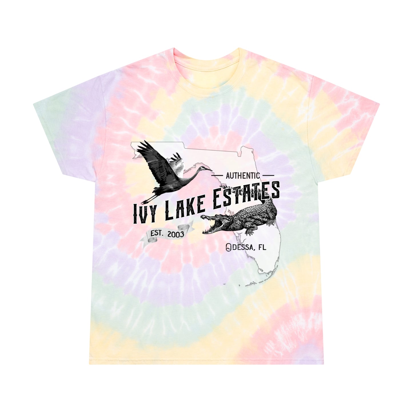 Ivy Lake Estates Resident Tie-Dye Tee, Spiral