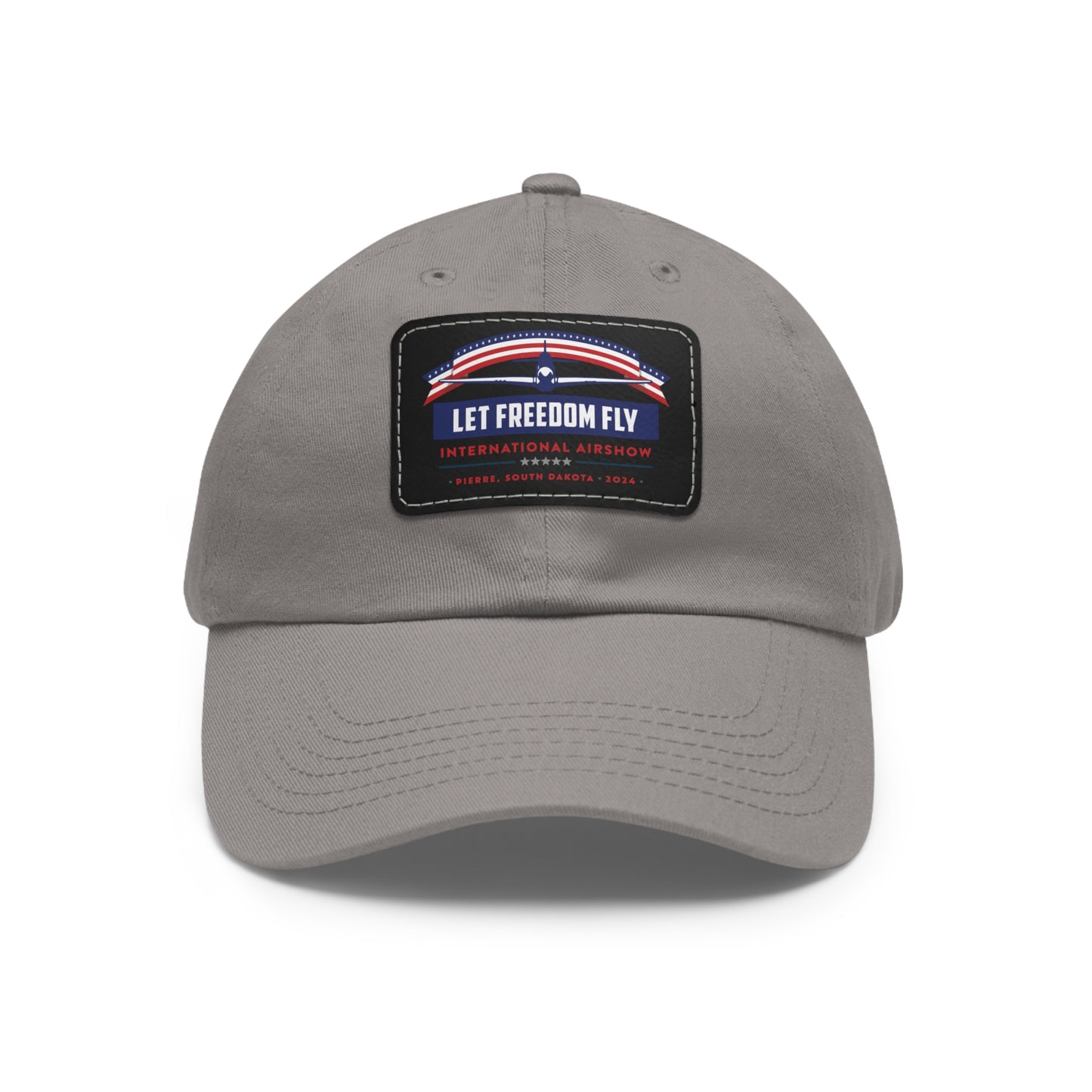 Let Freedom Fly International Airshow Dad Hat with Leather Patch (Rectangle)