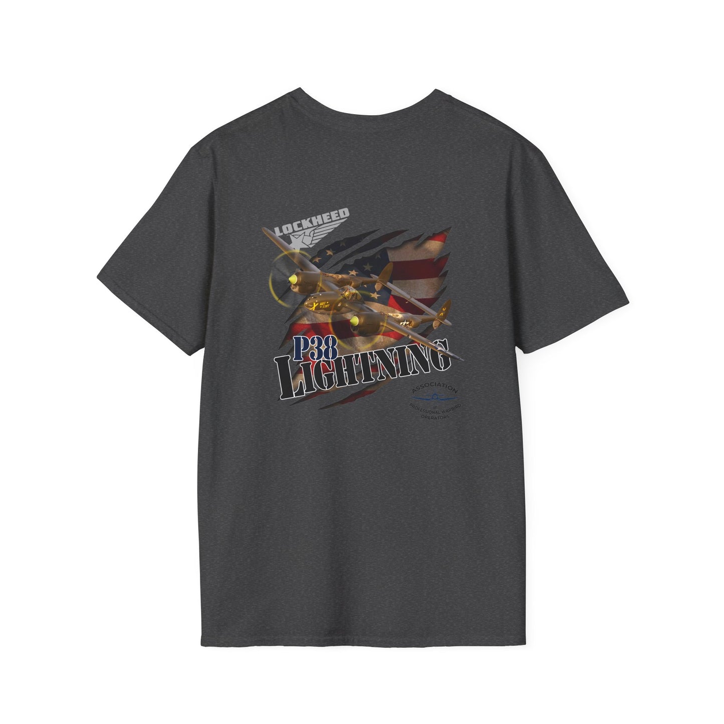 APWO P-38 Lightning Member T-Shirt Unisex Softstyle T-Shirt